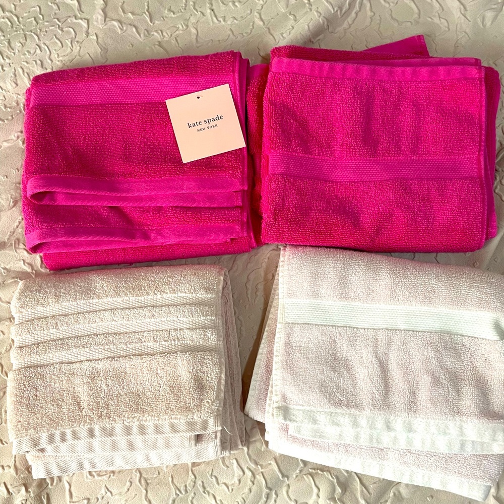 Four Kate Spade Hand Towels